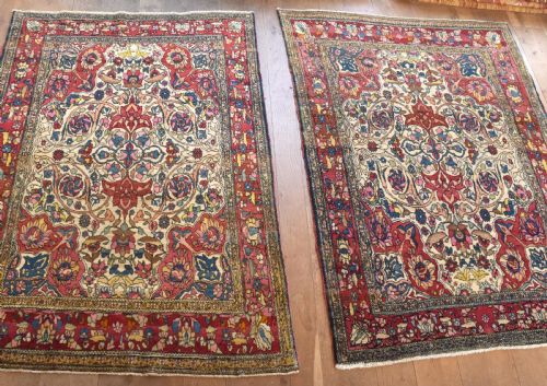 ANTIQUE PERSIAN ISFAHAN RUG - ADDITIONAL PHOTO 1