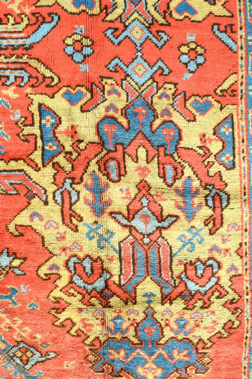 ANTIQUE TURKISH USHAK ROOM SIZE CARPET - ADDITIONAL PHOTO 2