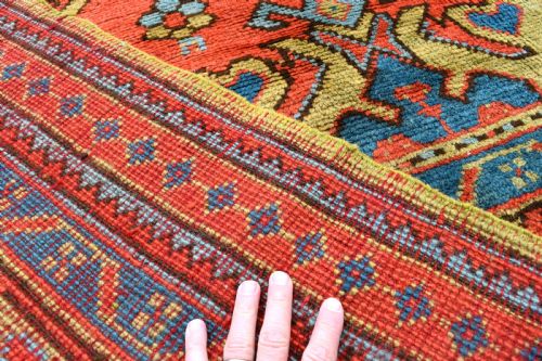 ANTIQUE TURKISH USHAK ROOM SIZE CARPET - ADDITIONAL PHOTO 3