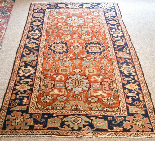 antique heriz small carpetrug - CATEGORY: ANTIQUE RUGS - DATED 1900