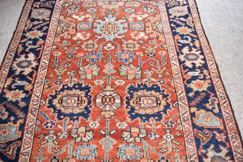 ANTIQUE HERIZ SMALL CARPETRUG - ADDITIONAL PHOTO 3