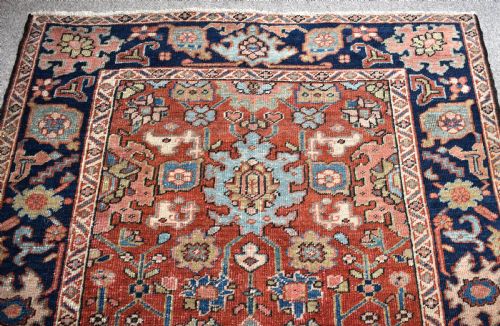 ANTIQUE HERIZ SMALL CARPETRUG - ADDITIONAL PHOTO 4