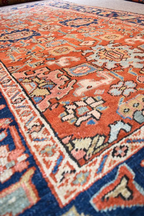 ANTIQUE HERIZ SMALL CARPETRUG - ADDITIONAL PHOTO 6