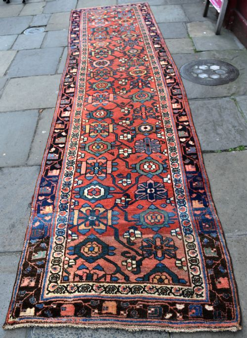 antique persian bijar runner - CATEGORY: ANTIQUE RUGS - DATED 1900