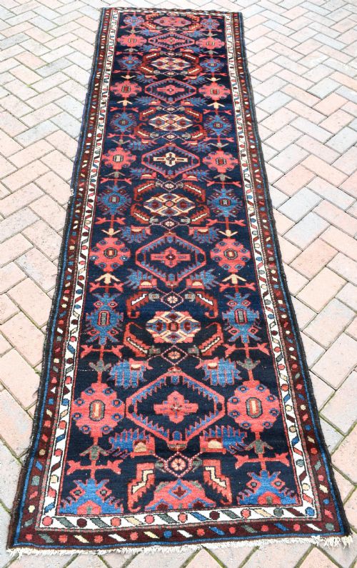antique persian hamadan narrow runner - CATEGORY: ANTIQUE RUGS - DATED 1920