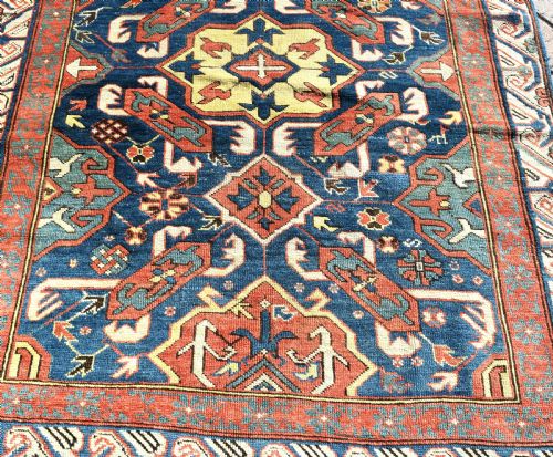 ANTIQUE CAUCASIAN ALPAN KUBA RUG - ADDITIONAL PHOTO 1
