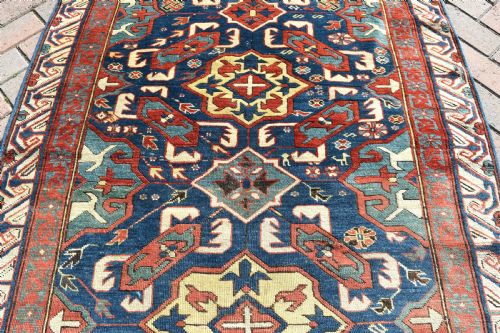 ANTIQUE CAUCASIAN ALPAN KUBA RUG - ADDITIONAL PHOTO 2