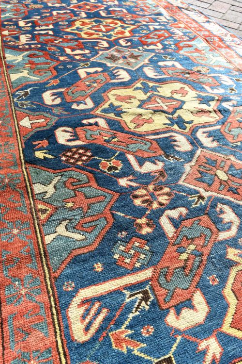 ANTIQUE CAUCASIAN ALPAN KUBA RUG - ADDITIONAL PHOTO 5