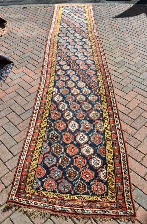 antique persian bijar runner - CATEGORY: ANTIQUE RUGS - DATED 1880