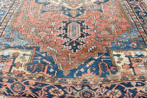 ANTIQUE PERSIAN HERIZ CARPET - ADDITIONAL PHOTO 2