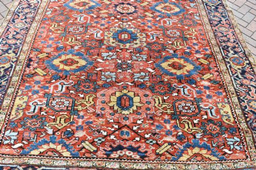 antique persian heriz carpet with all over design - CATEGORY: ANTIQUE RUGS - DATED 1900