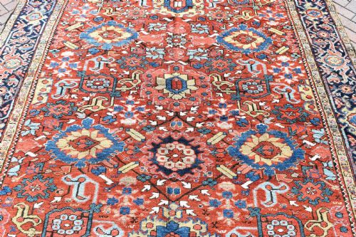 ANTIQUE PERSIAN HERIZ CARPET WITH ALL OVER DESIGN - ADDITIONAL PHOTO 2