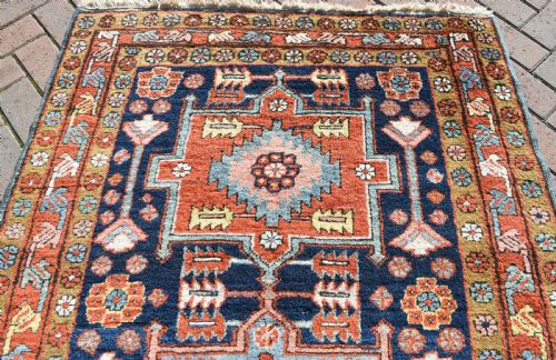 ANTIQUE PERSIAN HERIZ SMALL RUG - ADDITIONAL PHOTO 2