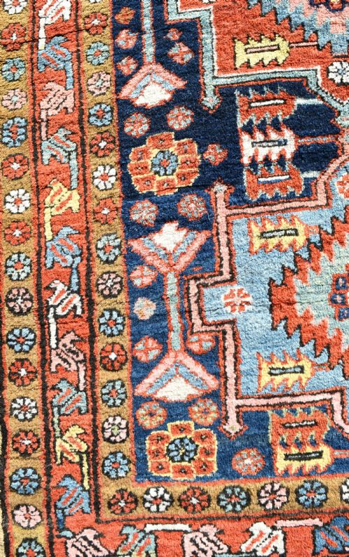 ANTIQUE PERSIAN HERIZ SMALL RUG - ADDITIONAL PHOTO 3
