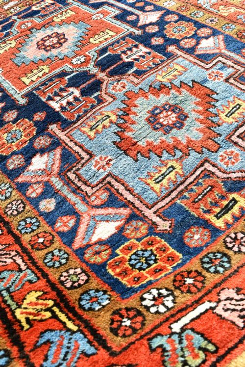 ANTIQUE PERSIAN HERIZ SMALL RUG - ADDITIONAL PHOTO 4