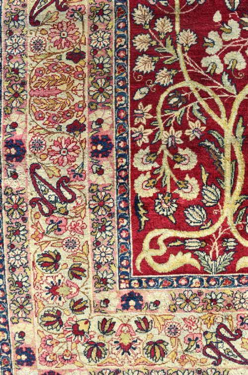 ANTIQUE LAVAR KIRMAN PRAYER RUG - ADDITIONAL PHOTO 4