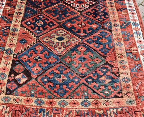ANTIQUE KURDISH SAUG BULAG CARPET - ADDITIONAL PHOTO 2