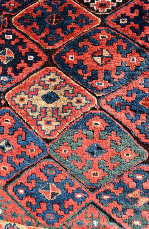 ANTIQUE KURDISH SAUG BULAG CARPET - ADDITIONAL PHOTO 5