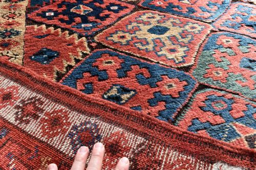 ANTIQUE KURDISH SAUG BULAG CARPET - ADDITIONAL PHOTO 6