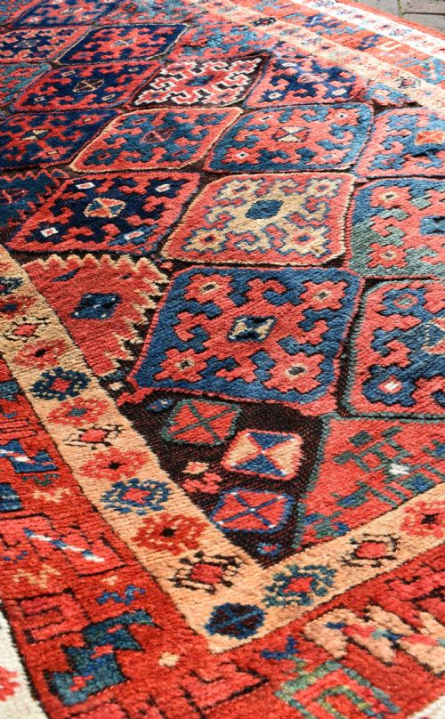 ANTIQUE KURDISH SAUG BULAG CARPET - ADDITIONAL PHOTO 7