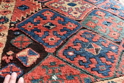 ANTIQUE KURDISH SAUG BULAG CARPET - ADDITIONAL PHOTO 9