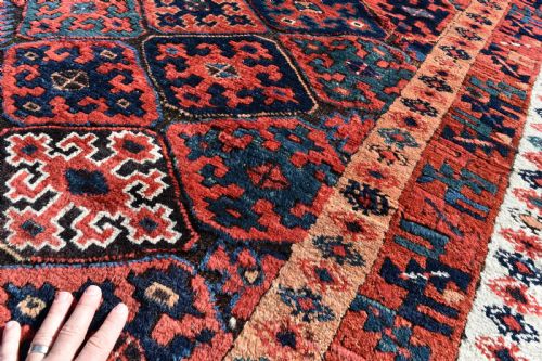 ANTIQUE KURDISH SAUG BULAG CARPET - ADDITIONAL PHOTO 10