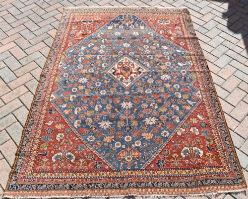 fine antique persian qasgai carpet - CATEGORY: ANTIQUE RUGS - DATED 1870