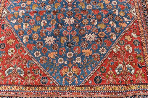 FINE ANTIQUE PERSIAN QASGAI CARPET - ADDITIONAL PHOTO 1