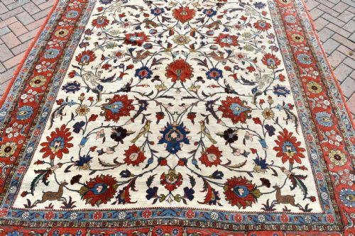 ANTIQUE PERSIAN QUMVERAMIN CARPET - ADDITIONAL PHOTO 1