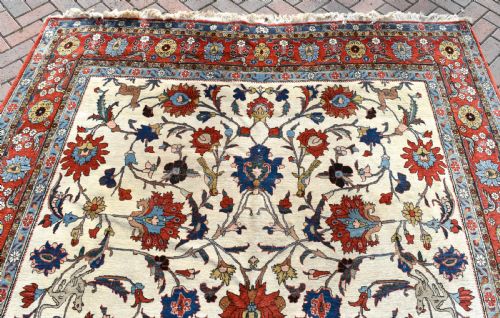 ANTIQUE PERSIAN QUMVERAMIN CARPET - ADDITIONAL PHOTO 3