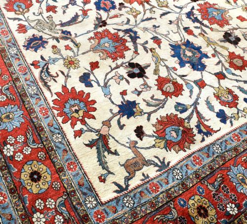 ANTIQUE PERSIAN QUMVERAMIN CARPET - ADDITIONAL PHOTO 6