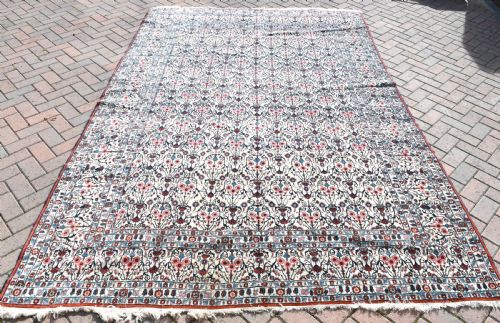 antique persian tehran carpet of unusual design - CATEGORY: ANTIQUE RUGS - DATED 1920
