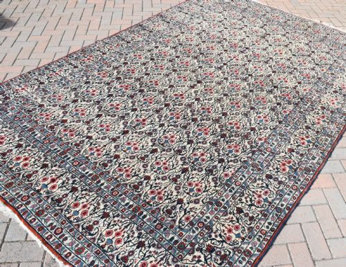 ANTIQUE PERSIAN TEHRAN CARPET OF UNUSUAL DESIGN - ADDITIONAL PHOTO 5