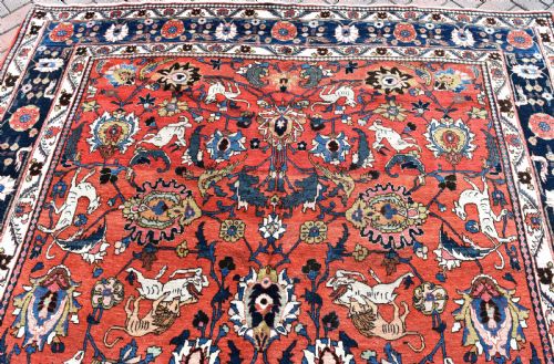 ANTIQUE PERSIAN VERAMIN CARPET - ADDITIONAL PHOTO 3