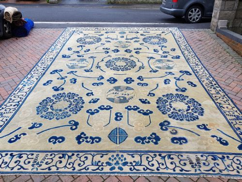 very large antique peking carpet - CATEGORY: ANTIQUE RUGS - DATED 1880