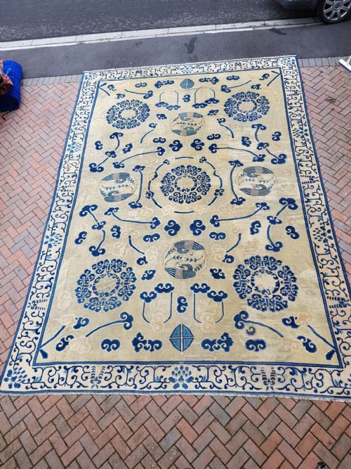 VERY LARGE ANTIQUE PEKING CARPET - ADDITIONAL PHOTO 3