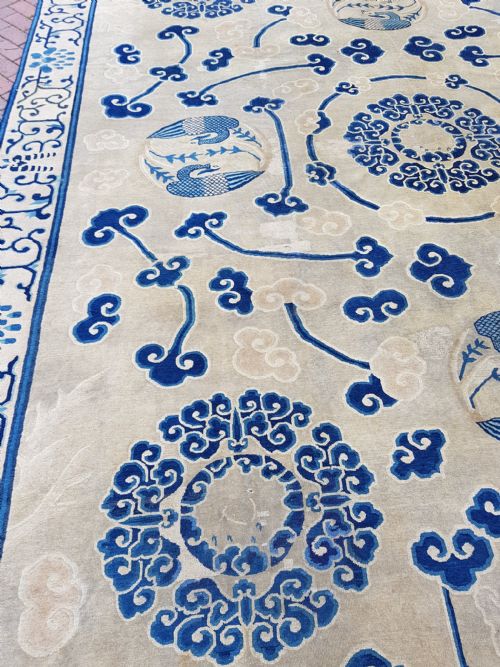 VERY LARGE ANTIQUE PEKING CARPET - ADDITIONAL PHOTO 6