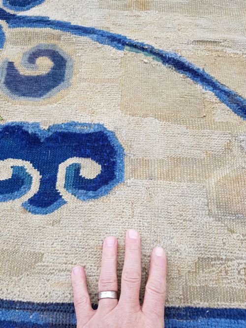 VERY LARGE ANTIQUE PEKING CARPET - ADDITIONAL PHOTO 7