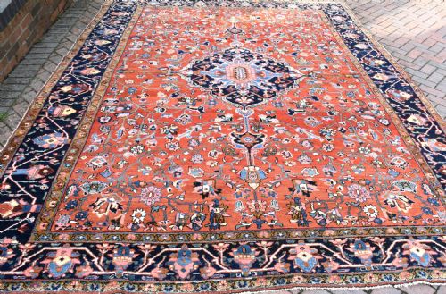 GOOD ANTIQUE PERSIAN HERIZ CARPET - ADDITIONAL PHOTO 8