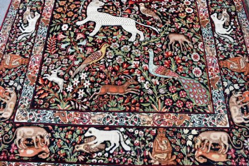 VERY FINE ANTIQUE PERSIAN KIRMAN RUG - ADDITIONAL PHOTO 1