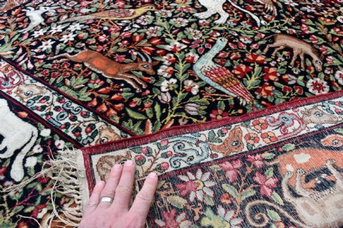 VERY FINE ANTIQUE PERSIAN KIRMAN RUG - ADDITIONAL PHOTO 6
