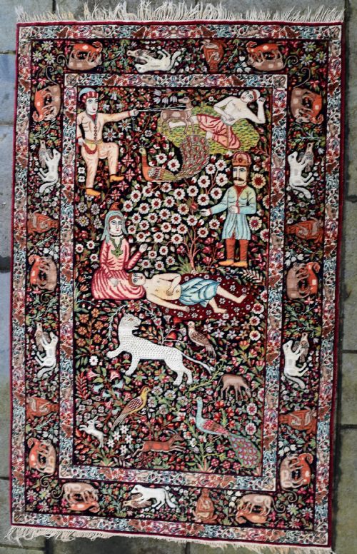 VERY FINE ANTIQUE PERSIAN KIRMAN RUG - ADDITIONAL PHOTO 7