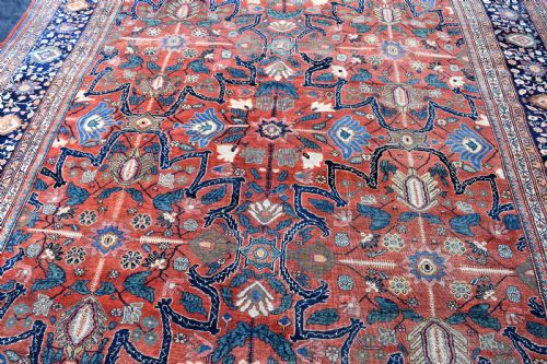 ANTIQUE PERSIAN SAROUK FERAHAN CARPET 376X267CM - ADDITIONAL PHOTO 2