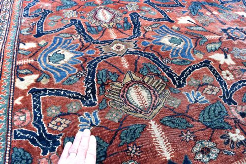 ANTIQUE PERSIAN SAROUK FERAHAN CARPET 376X267CM - ADDITIONAL PHOTO 4
