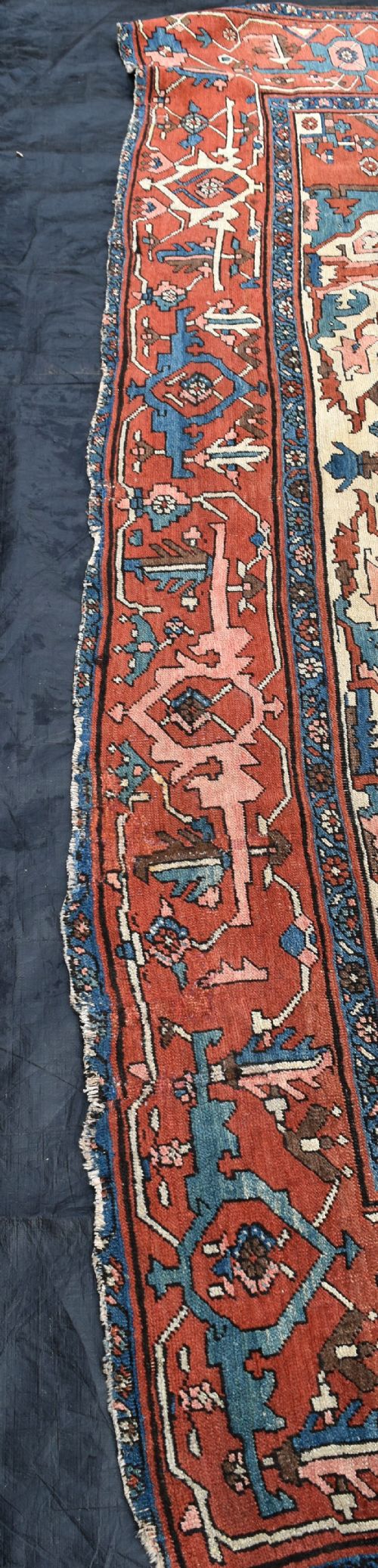 ANTIQUE PERSIAN SERAPI CARPET 376X267 - ADDITIONAL PHOTO 10