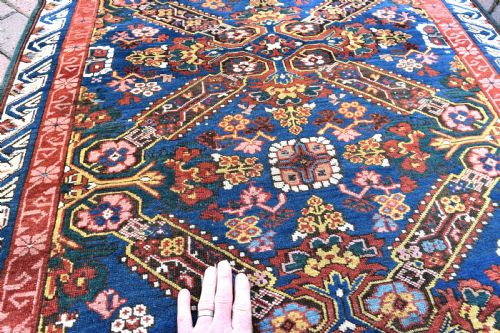 ANTIQUE CAUCASIAN SEYCHOR LONG RUG 277X98CM - ADDITIONAL PHOTO 4