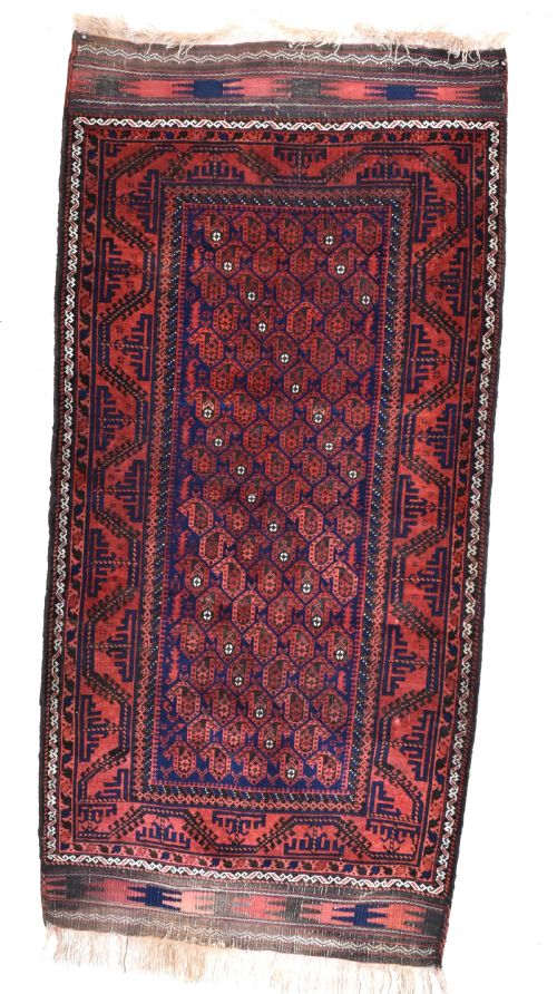 antique baluch tribal rug 192x90cm - CATEGORY: ANTIQUE RUGS - DATED 1880