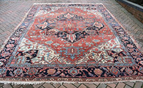 a good antique persian herizkaraja carpet 383x296cm - CATEGORY: ANTIQUE RUGS - DATED 1900