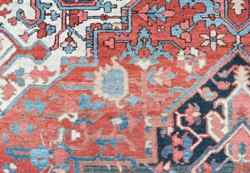 A GOOD ANTIQUE PERSIAN HERIZKARAJA CARPET 383X296CM - ADDITIONAL PHOTO 8