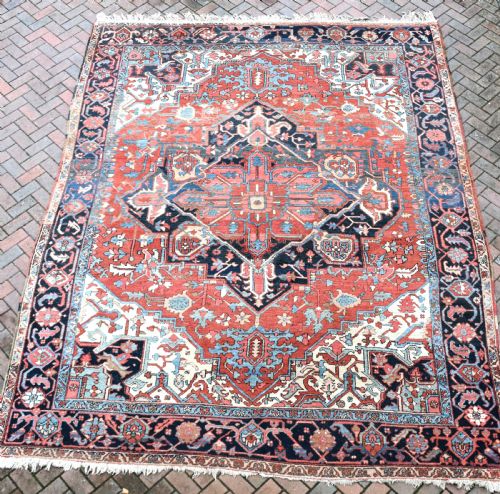 A GOOD ANTIQUE PERSIAN HERIZKARAJA CARPET 383X296CM - ADDITIONAL PHOTO 11